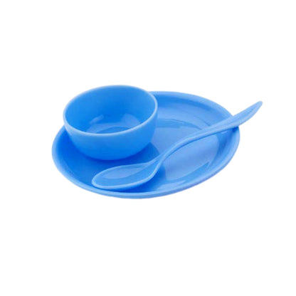 A close-up view showcasing the smooth, food-grade polypropylene material of the snack set components.