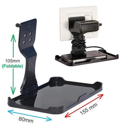 Image showing how the wall charging stand neatly organizes the charging cable.